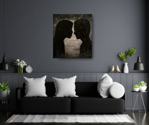 Obraz - Za oponou ticha obraz akryl art abstraktni umeni originalni obraz 