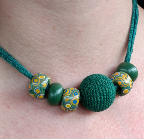 náhrdelník z fimo korálků náhrdelník korálky kuličky krk bižuterie kouličky 