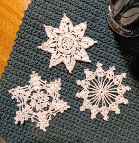 háčkovaná vločka domov dekorace vánoce ozdoba 