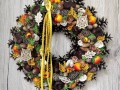 Podzimní věnec se sovami