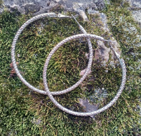 Kruhy 60mm náušnice žena kruhy stríbrná extravagant 