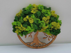 Mechový obraz, strom života, 30 cm