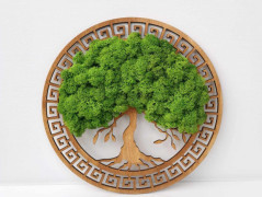 Mechový obraz, strom života, 30 cm