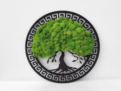 Mechový obraz, strom života, 30 cm