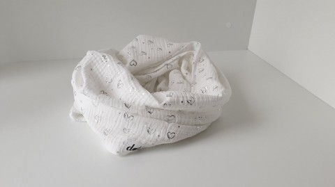 Mušelínový tunel * Ecru hearts bavlna šití bílá šála jaro nákrčník tunel mušelín 