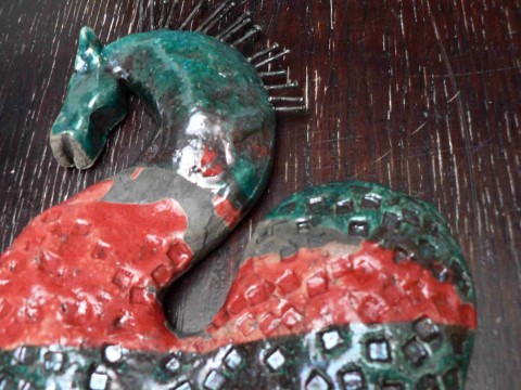 Perský kůň v tyrkysu.. objekt sperkyjoha kachel 