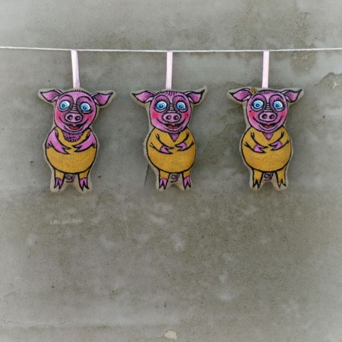 Zlaté prasátko vánoční :-) dekorace vánoce vánoční ozdoba zlaté prasátko pro štěstí čuník 