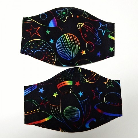Rouška trojitá - dětská 17 vesmír rouška 