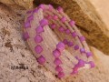 náramek-fialovobílý(pr.5 a 5,5 cm)