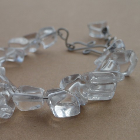 kostky ledu náramek kamínky drát kostky křišťál chirurgická nerez ocel led čirá jemný hypoalergenní ledové pro alergiky 