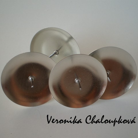 Bodec stříbrný - střední 4 ks zima vánoce materiál advent bodec 