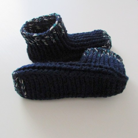 Bačkory, ťapky (26 - 28 cm) zelená papuče bílá háčkované hřejivé pružné teplé unisex tmavěmodrá domácí celoroční bačkory pro ženy obuv ťapky 