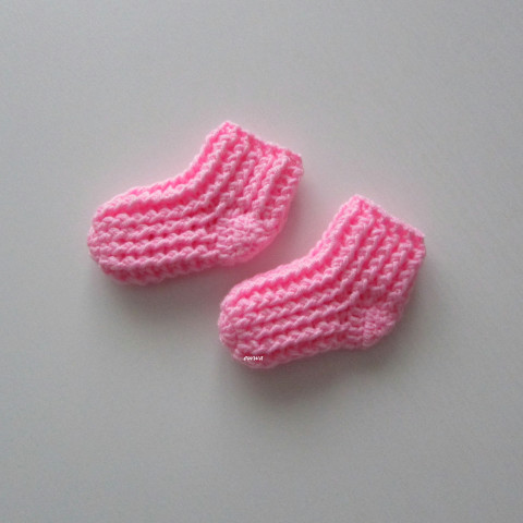 Dětské ponožky (3 - 6 měs.) děti růžová holčička holčičí miminko háčkované ponožky hřejivé celoroční mimi crochet 