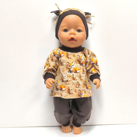 SOUPRAVA PRO PANENKU 40 až 43 cm panenka šaty miminko souprava miminka panenky tričko šatičky obleček baby born 43 cm 