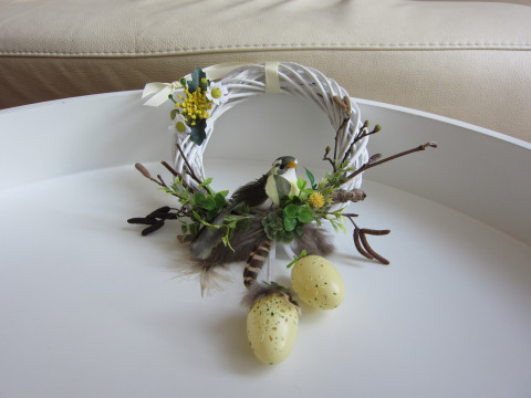 Věnec - Spring.14 - Ptáček pták ptáček věnec jaro rostliny velikonoce vejce vajíčko 