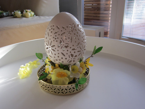 Svícen - Egg.09 - spring svícen světlo jaro velikonoce led narcis vejce 