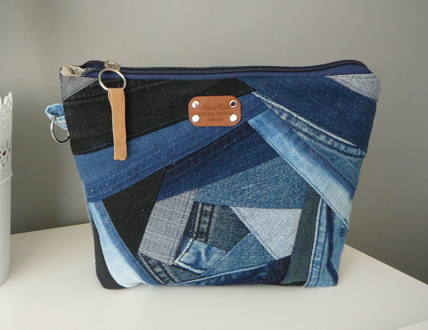 Kosmetická taštička. taštička kosmetická taštička na kosmetiku taštička na doklady riflová barevná glamur béžová luxusní 