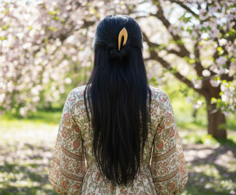 Přírodní boho jehlice do vlasů dřevo spona sponka spony spona do vlasů módní doplňky jehlice do vlasů doplňky do vlasů boho šperky boho doplňky 