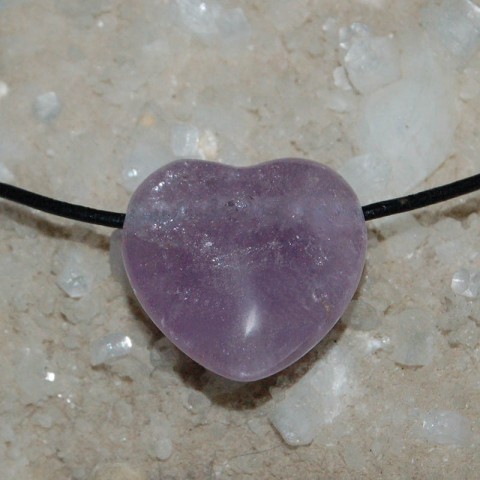 Buclaté srdíčko z ametystu ametyst 