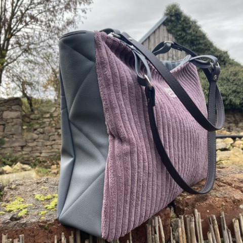 Kabelka šedoružová elegantní pro ženu ružová kabelka.koženka šedá 