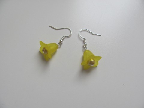 Náušnice - zvonečky žluté šperk náušnice 