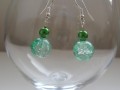 Náušnice zelené skleněnky