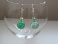 Náušnice zelené skleněnky 2