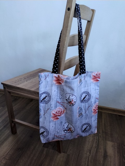 Taška nákupní Stylová taška hodiny růže 