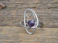 Prstýnek s kuličkou ametystu