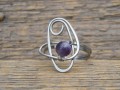 Prstýnek s kuličkou ametystu