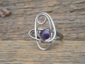 Prstýnek s kuličkou ametystu