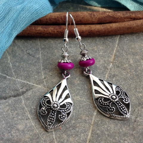 Filigrány s fuchsiovou rondelkou náušnice howlit fuchsie filigrány 