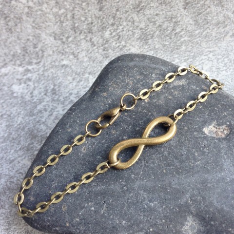 Náramek infinity - mosaz náramek mosaz nekonečno infinity 