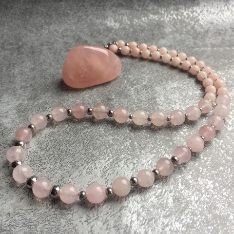 Růženínové korále korálky růženín nerez ocel 