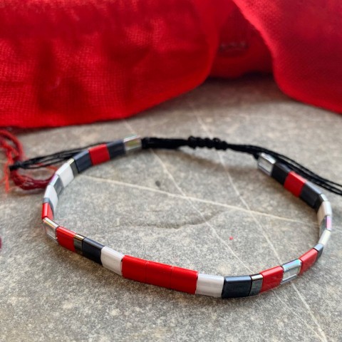 Miyuki Tila náramek č. 68 náramek korálky miyuki tila 