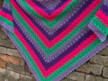 Barevné zachumlání - háčkovaný pléd