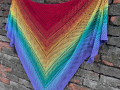 Duhové zachumlání - háčkovaný pléd