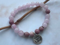 Růženín s rodonitem - náramek