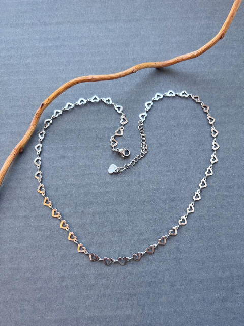 Srdíčkový náhrdelník - S.Steel srdce srdíčko elegantní řetízek slavnostní steel 