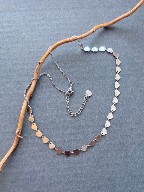 Srdíčkový náhrdelník - S.Steel srdce srdíčko elegantní řetízek slavnostní steel 