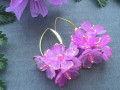 Růžové květy - náušnice