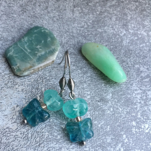 Mentolové náušnice - S.Steel zlatá mentolová mentolky 