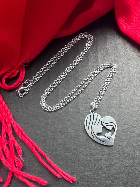 Řetízek se srdíčkem - S.Steel srdce láska dítě matka mateřství steel přívěsek nerez 