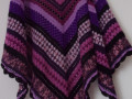 Barevný fialový - háčkovaný šátek