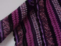 Barevný fialový - háčkovaný šátek