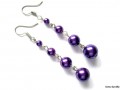 Dlouhé fialové náušnice I.