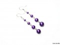 Dlouhé fialové náušnice I.