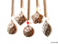 Řetízek - měď.kolečko s kamínky