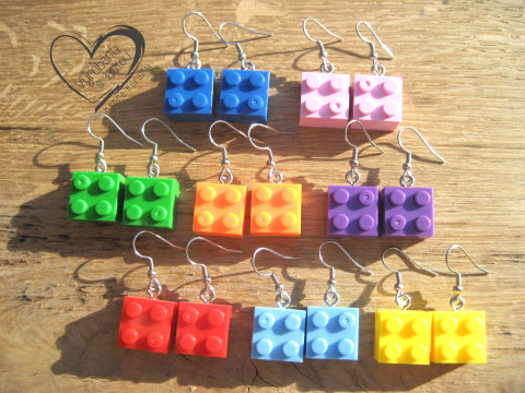 Náušnice - kostky veselé hravé sranda náušnice leg 
