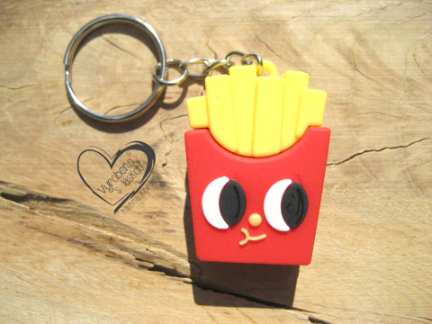 KLÍČENKA - PŘÍVĚSEK - HRANOLKY stříbrný doplněk klíče klíčenka platina starostříbro modní plyšový na kabelku platinový 